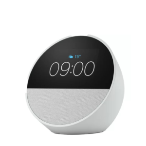 Echo Spot Smart Alarm Clock with Alexa - Glacier White